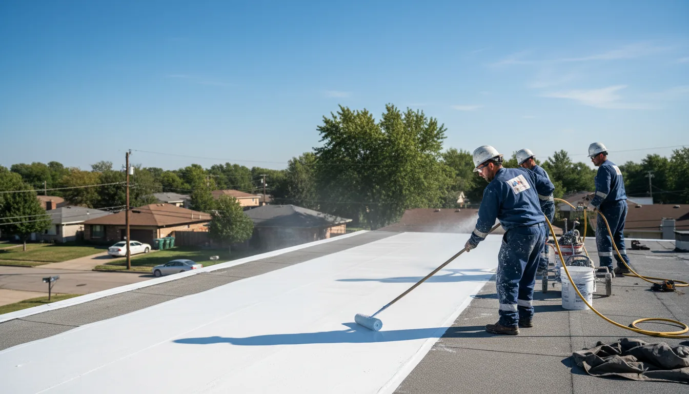 Commercial roof coating in Seneca, IL near me